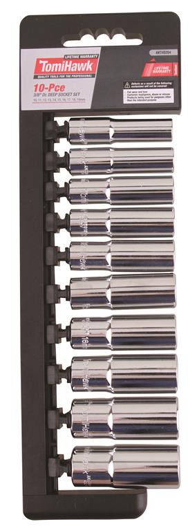 10PCE TOMIHAWK 1/4"DR. SOCKET SET (METRIC)