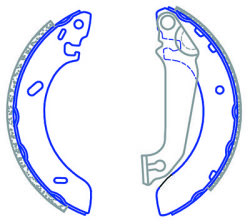 BRAKE SHOES 203×38 R ESCORT 95-BANTAM 10-