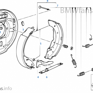 BRAKE SHOES 228×41 R BMW/CRES/SKY