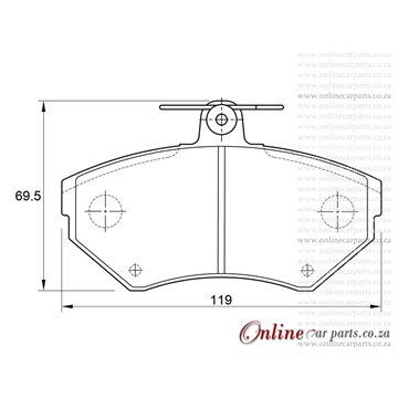 DISC PADS F GOLF/FOX/JETTA