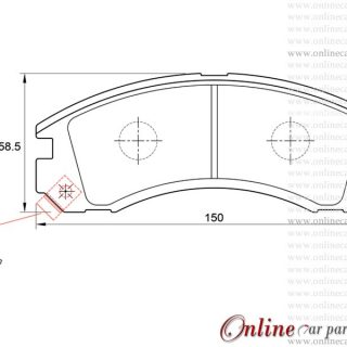 DISC PADS FRT Mitsubishi/PAJERO 3200/3500 2000-ON