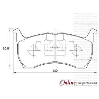 DISC PADS Mazda 626 2L SLI 16V 89-92