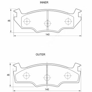 DISC PADS R GOLF/PAS/JETTA