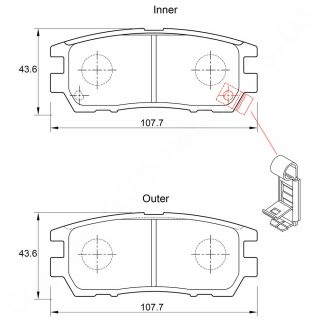 DISC PADS R Mitsubishi PAJERO 93-