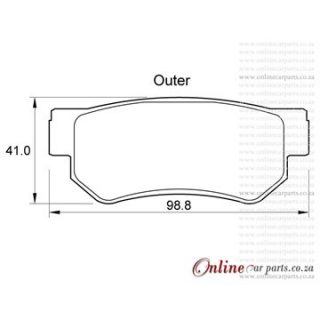 DISC PADS RE Hyundai TUCSON 04- DISC PADS RE Hyundai TUCSON 04-