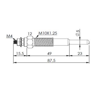 GLOW PLUG NGK Isuzu D/E ENG 22.5V
