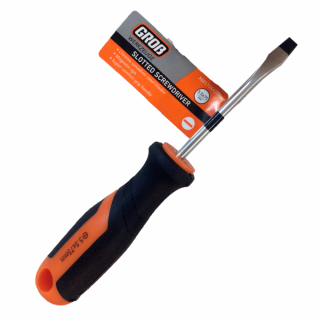 SLOTTED S/DRIVER-6.5MMX100MM(1/4″X4″) SUPER GRIP