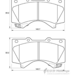 Nissan Patrol Y62 SAFELINE BRAKE PADS SPECS SAF.D3847S  Length: 143,70 mm,