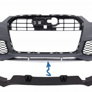 Carbon Front Bumper Lower Spoiler Skirt/ Splitter addon For Audi RS6 C7 4G 13-18