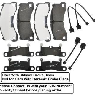 LMB Brake  PADS Front + rear for  PORSCHE CAYENNE 3.0 Diesel 92A with wear sensors